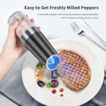 Battery Powered Gravity Electric Salt and Pepper Grinder