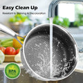 Honeycomb Laser Coated Stainless Steel Soup Pot & Saucepan