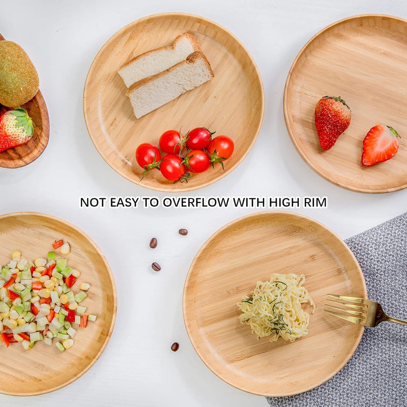 Round Bamboo Serving Plate