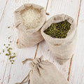 Natural Jute Drawstring Bags, Pack of 10
