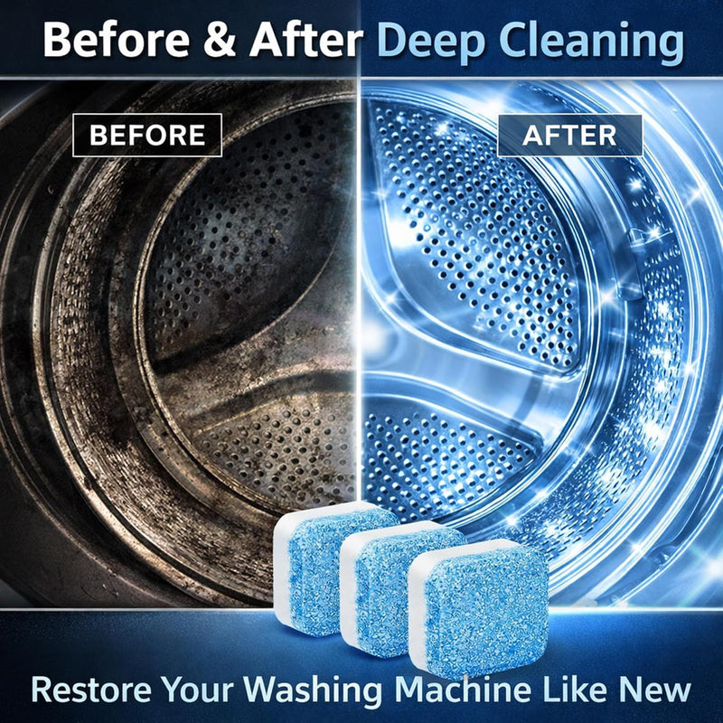 12 Piece - Automatic Washing Machine Cleaning Tablet Blocks