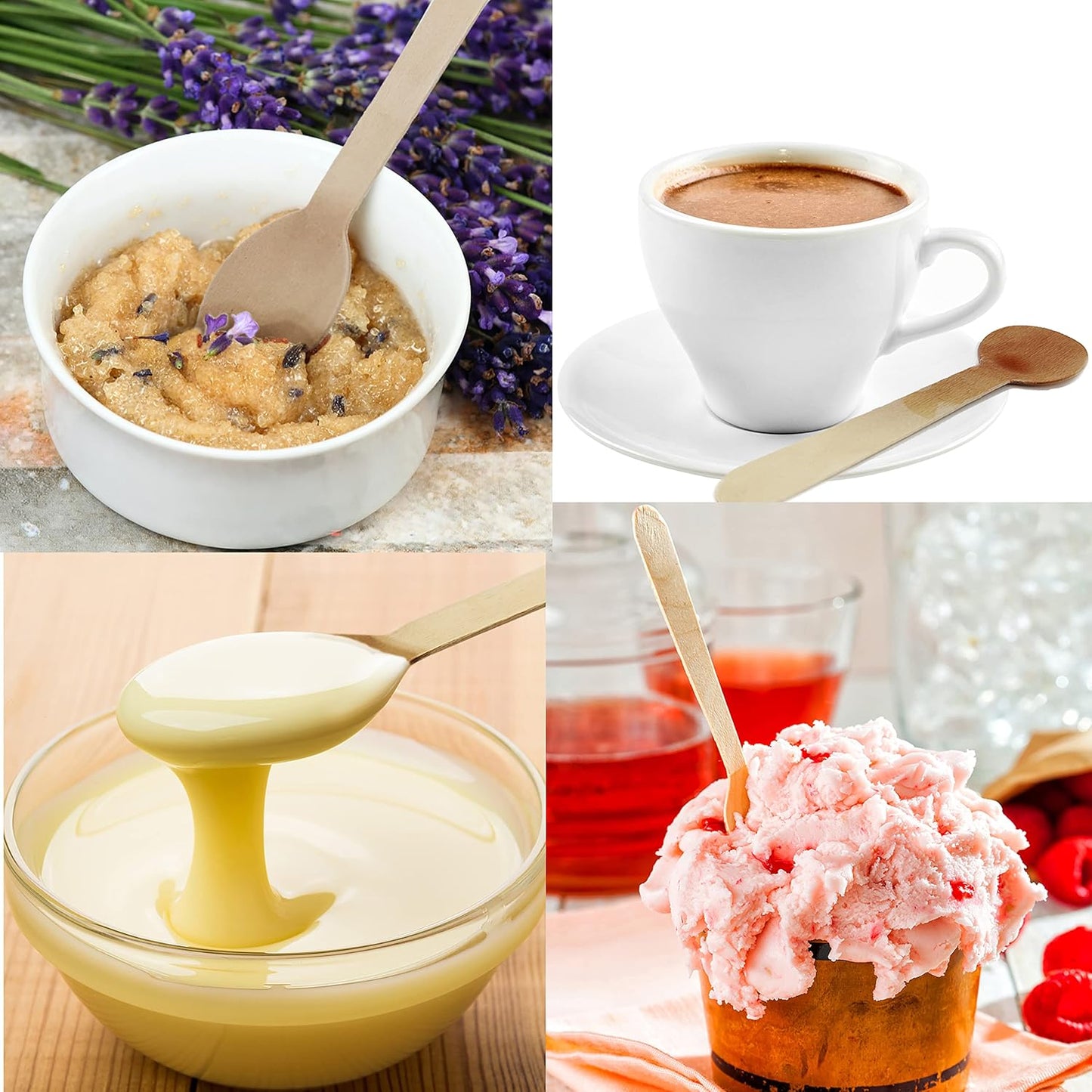 Pack of 36 - Disposable Wooden Spoons Wooden Utensils Techmanistan