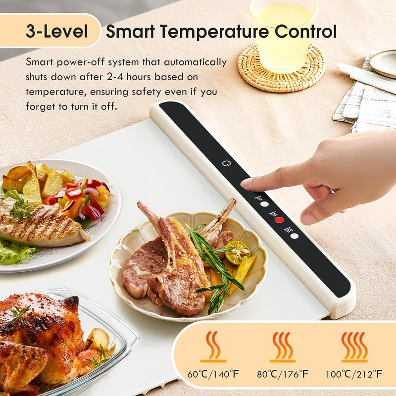 Electric Warming Tray, Full Surface Quick Heating Food Warming Mat for Food