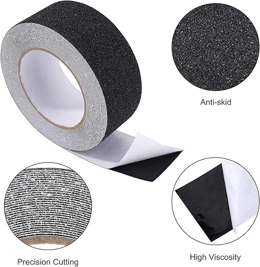 Anti-skid tape roll with close-up details on texture and features