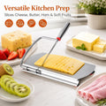 Stainless Steel Cheese Slicer Board with Grid Markings