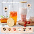 900ml Glass Tumbler with Bamboo Lid & Straw