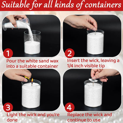 1Kg Sand Wax With Wicks