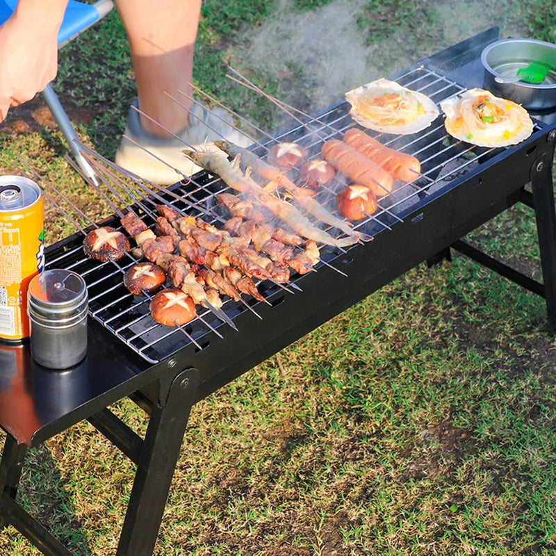 Large Foldable Charcoal BBQ Grill – Portable Outdoor Barbecue