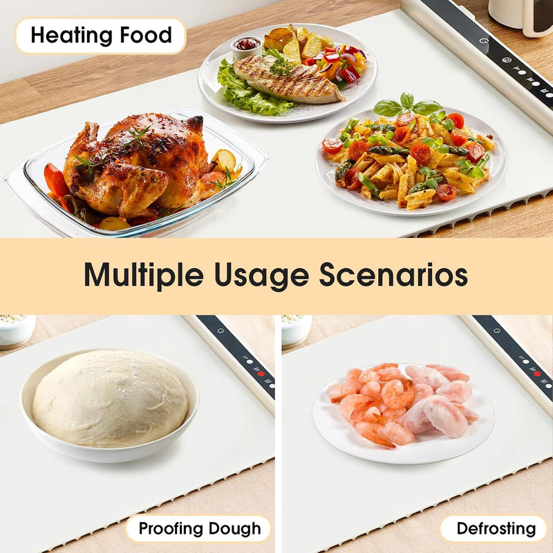 Electric Warming Tray, Full Surface Quick Heating Food Warming Mat for Food