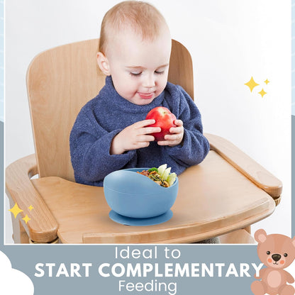 Babies Suction Bowl, Spoon & Fork Set Techmanistan