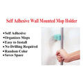 Random Color Self Adhesive Wall Mounted Mop Holder My Store