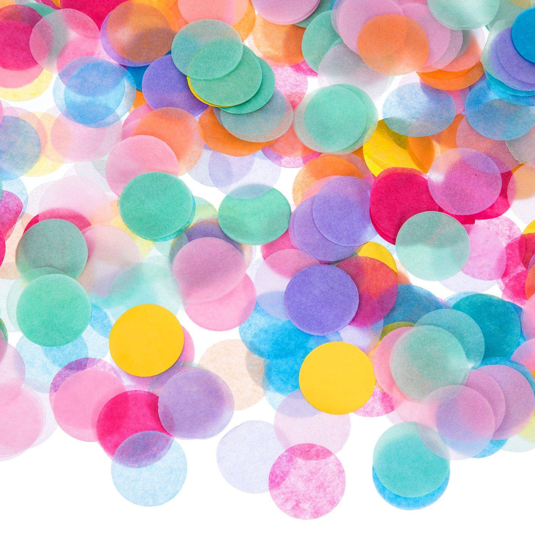 Multicolor Round Tissue Confetti 1 inch