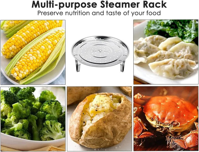 Stainless Steel Steamer Stand with Removable Legs Techmanistan