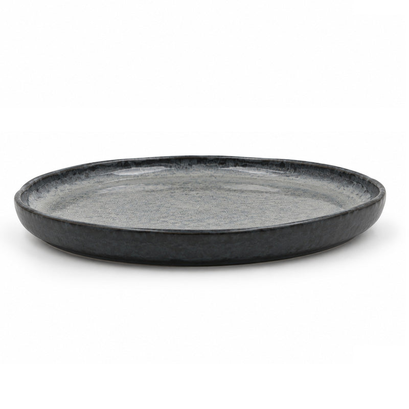 Grey Textured Ceramic Dinnerware – Bowl or Serving Plate