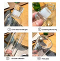 Clear Glass Water Bottle with Time Marker Cover Techmanistan