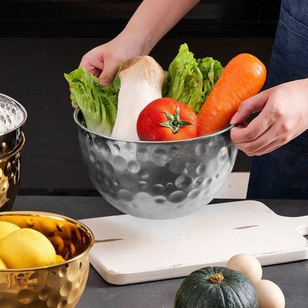 Stainless Steel Hammer Design Mixing Bowls