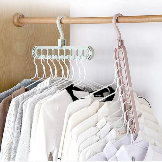 9-in-1 space saving clothes hanger multi-layer wardrobe organizer Pakistan