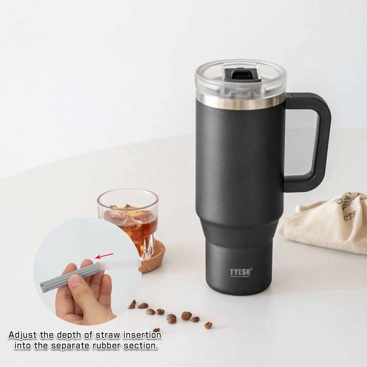 900ml Tumbler Cup with Handle - Techmanistan in Pakistan