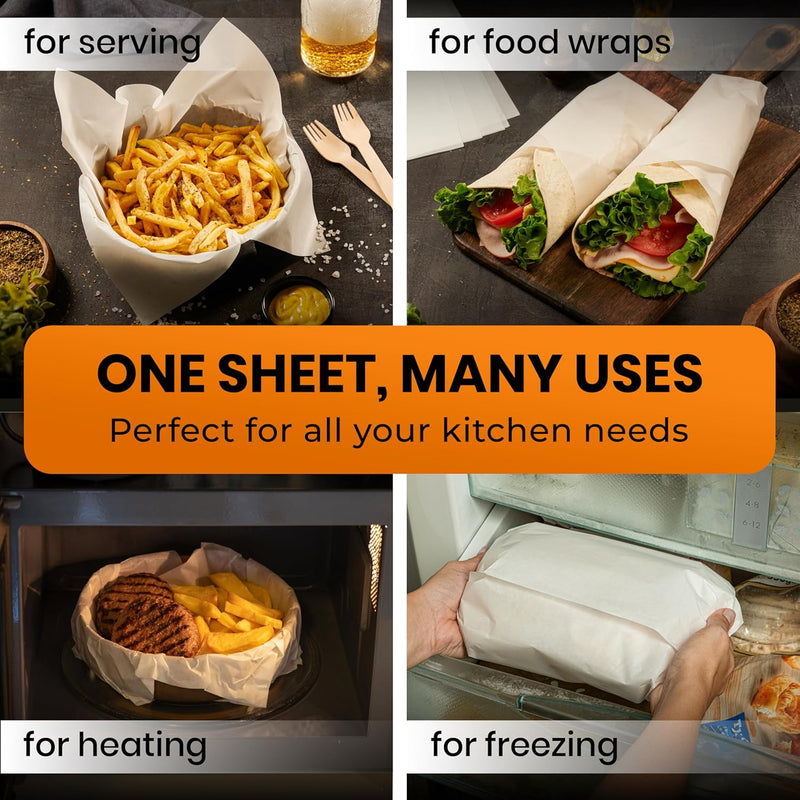 Wraprite Baking Paper Pre-Cut Sheets 30cm x 28cm – Box of 50