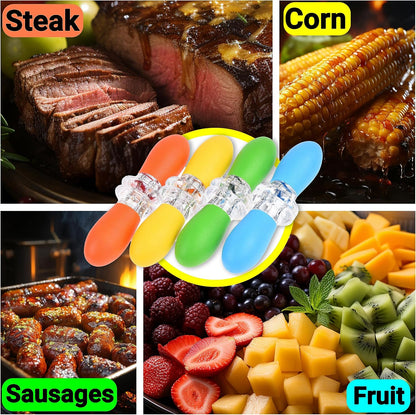 Pack of 8 - Corn Cob Holder Corn Forks