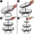 3 Tier Wire Round Fruits Basket