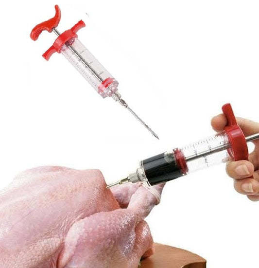 Stainless Steel BBQ Meat Marinade Flavor Seasoning Injector Needle Techmanistan
