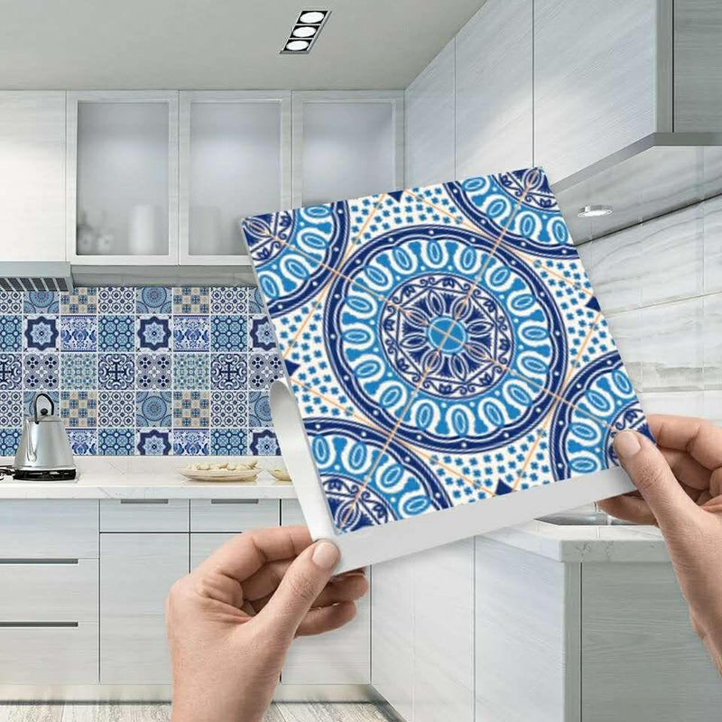 Pack of 12 - Geometrical Talavera Tiles Stickers My Store