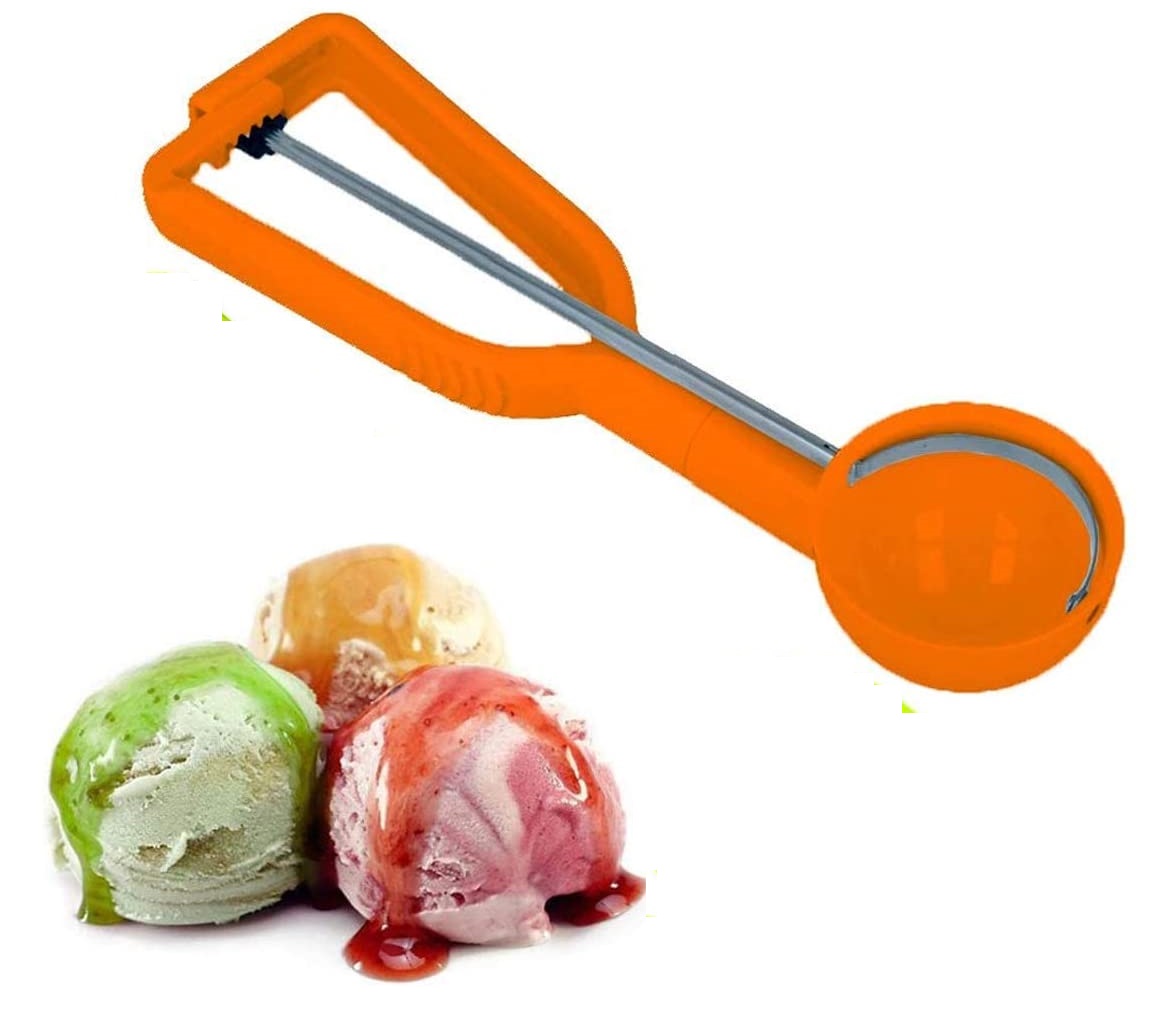 Plastic Ice Cream Scoop Hanging Ice Cream Scooper Plastic Fruit Cookie  Spoon Round-shaped Ice Cream Scooper Hanging Ice Cream Scoop 