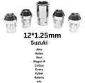 Anti-Theft Wheel Bolts - Car Tyre Security Nuts - Set of 4 Locks and 1 Key