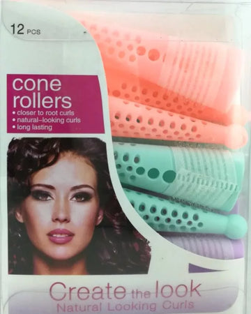 Pack of 12 - Cone Shaped Hair Rollers for Women