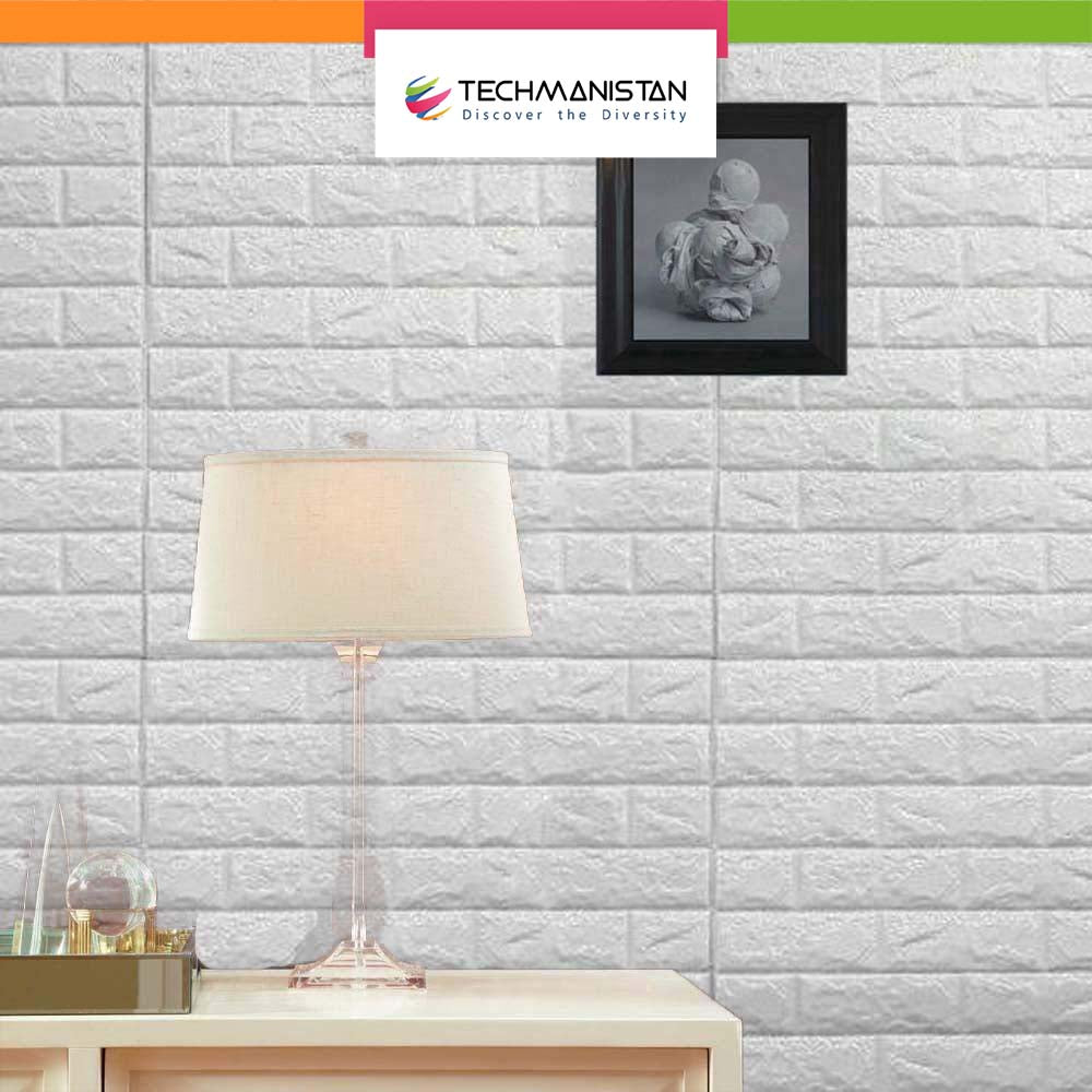 Pack of 4 - 3D Brick Wall Stickers Techmanistan