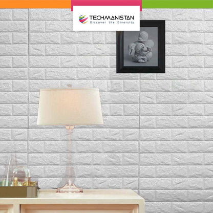 Pack of 4 - 3D Brick Wall Stickers Techmanistan