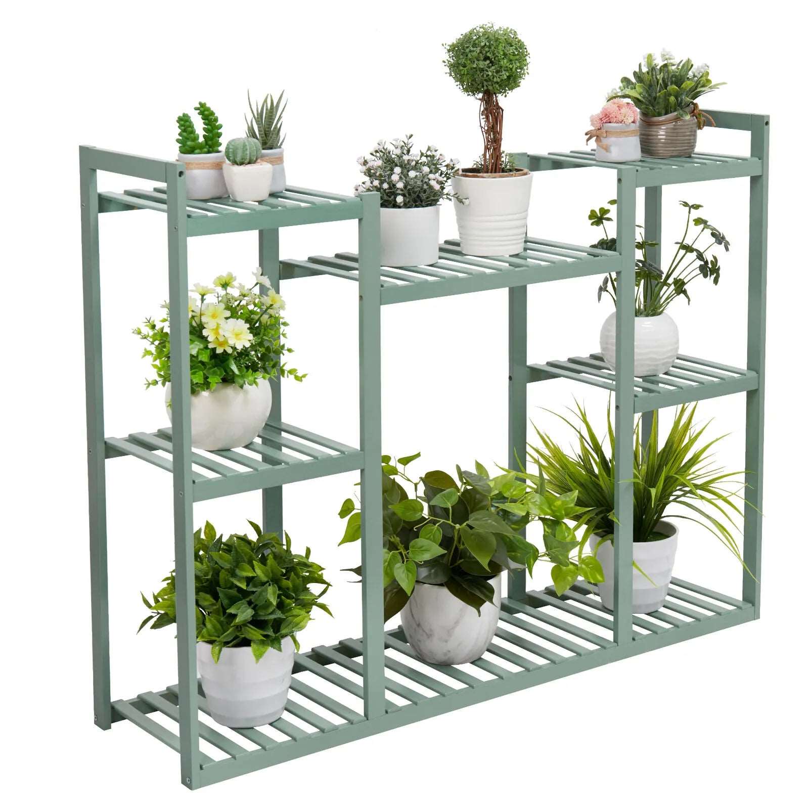 4 Tier Pine Wood Planter Stand