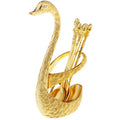 7 Piece Swan Shape Spoon Holder Set – Elegant Steel Cutlery