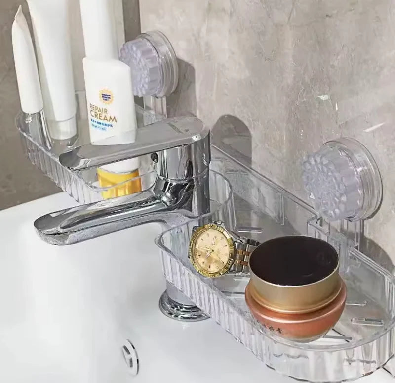 Wall Mounted Bathroom Shelf Sink Rack Soap Holder