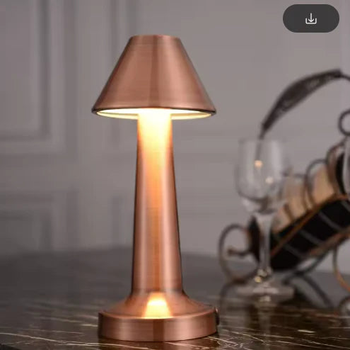 Classic Cone LED Touch Lamp – Rechargeable Cordless Table Lamp with Touch Control