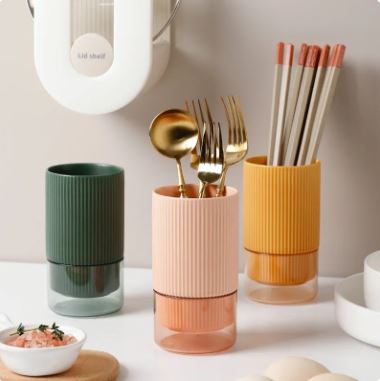 Self Draining Ceramic Chopsticks Cutlery Holder Techmanistan