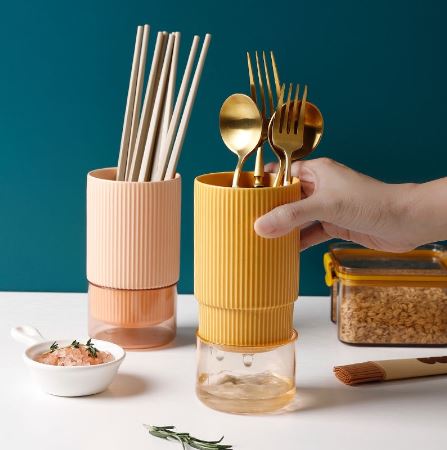 Self Draining Ceramic Chopsticks Cutlery Holder Techmanistan