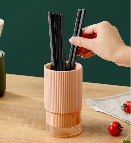 Self Draining Ceramic Chopsticks Cutlery Holder Techmanistan