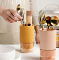 Self Draining Ceramic Chopsticks Cutlery Holder Techmanistan