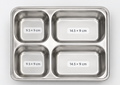 4 Compartments Stainless Steel Thali Plate