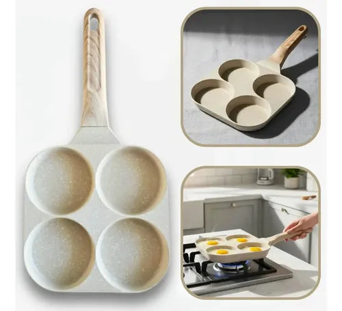 Non-Stick Egg Frying Pan with Wooden Handle