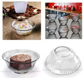 Set of 6 Diamond Fruit Bowls Clear Glass Dessert Bowl