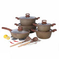 Set of 15 - Aluminium Alloy Non-Stick Cookware Set