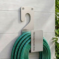 Stainless Steel Wall-Mounted Garden Hose Holder - Silver
