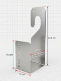 Stainless Steel Wall-Mounted Garden Hose Holder - Silver