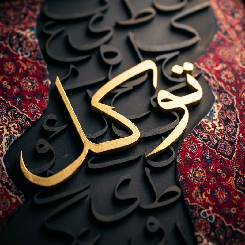 Set of 3 – Sabr, Shukar, Tawakal صبر، شکر، توکل Frame Set Without Glass