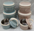 3PC Stainless Steel Interior Insulated Luxury Food Warmer Set