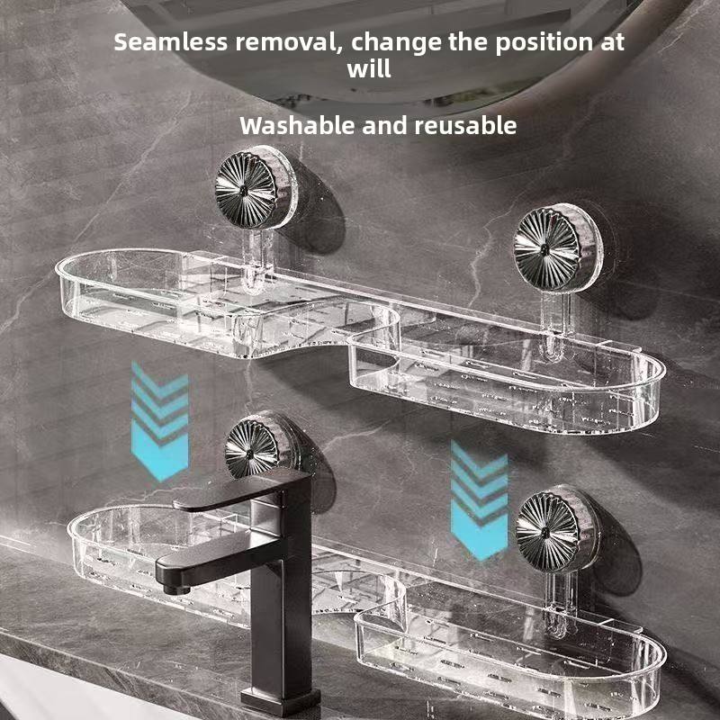Wall Mounted Bathroom Shelf Sink Rack Soap Holder