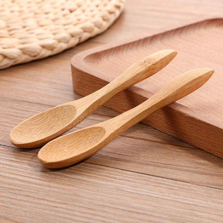 Pack of 6 - Mini Reusable Bamboo Wooden Spoons Techmanistan